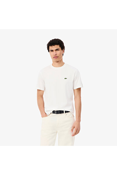 Lacoste Ανδρικό μπλουζάκι με λαιμόκοψη σε λευκό χρώμα