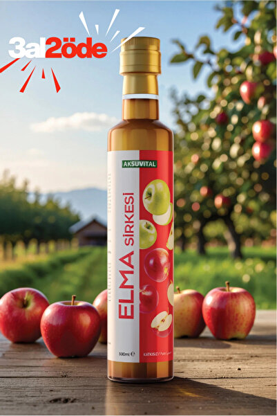 Aksu Vital Elma Sirkesi 500 ml - Katkısız, Doğal Fermantasyon