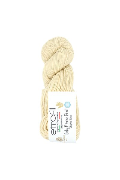 Etrofil Dječja merino pređa za pletenje pastelno žuta 100% organska superwash...