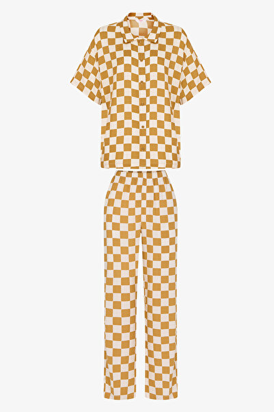 Penti Sarı Hannah Gömlek Pantolon Pijama Takımı