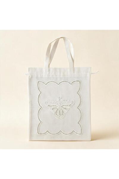 Denef Home Kelebek - Multi-Purpose Bag Hole Work Cream - 30X35 cm 1 Piece