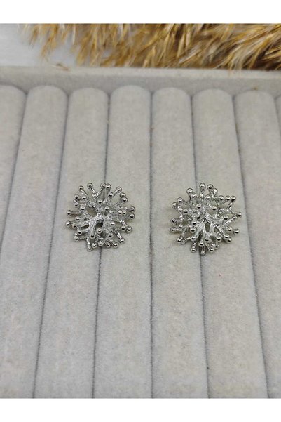 ZEYKU ACCESSORİES Elegant Star Glitter Snowflake Steel Earrings with Gold and...