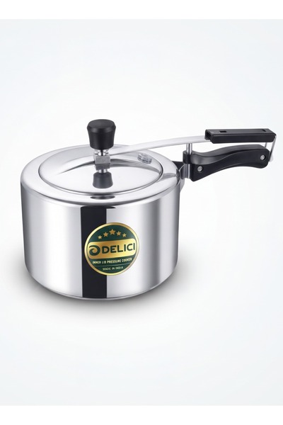 DELICI DELICI Pressure Cooker 3 Liter Inner lid Aluminium | uick Heating Indu...