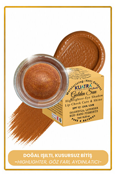 KUATRA Golden Sun Mineral Highlighter Illuminating Cream Eyeshadow