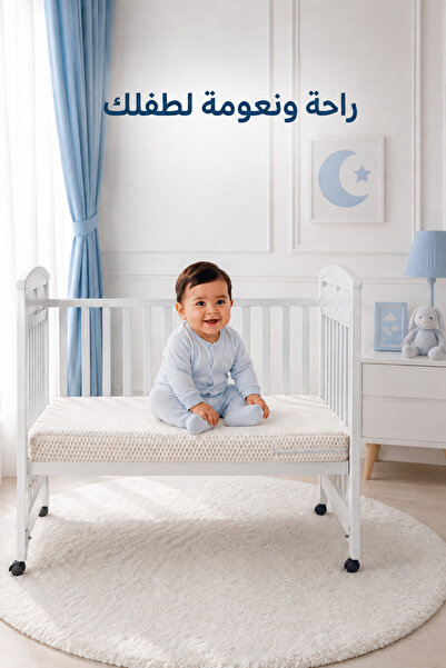 Soft Touch مرتبة أطفال ناعمة فاخرة (70 × 150 سم)، مرتبة سرير أطفال وسرير أطفال صغير من الفوم عالي الكثافة مع غطاء قطني مسامي مضاد للحساسية