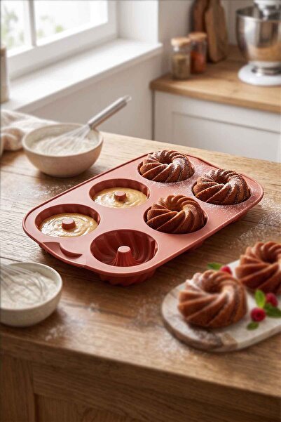 HIMYHOME Silicone Mix Muffin Cake Mold Star