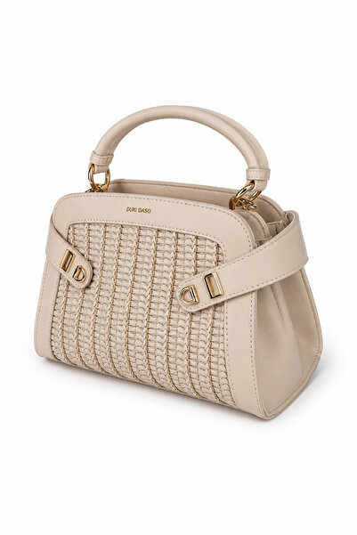 dukidasoturkiye Duki Daso Women's Light Beige Hand and Shoulder Bag - Knitted...
