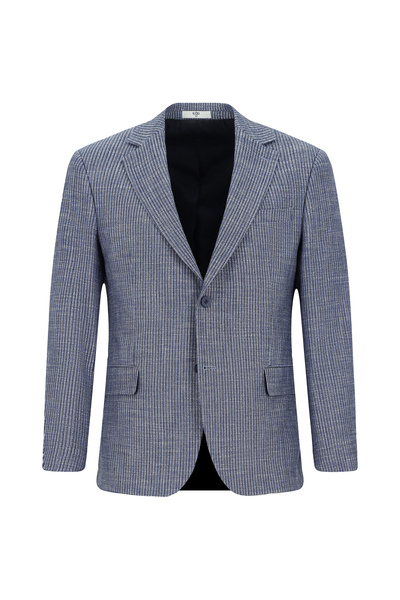 Kiğılı 6 Drop Regular Fit Jachetă cu model, croială standard, din amestec de in