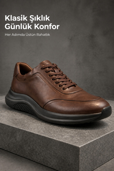 PATRICK CASSA Men's Genuine Leather Classic Daily Walking Sports Shoes