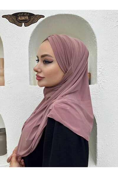 ALDAIYR حجاب جاهز للارتداء من قماش ساندي كوماش، عملي بثلاثة أشرطة