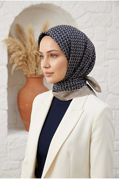 Armine Navy Blue Mink Sport Twill Scarf - 8556-100