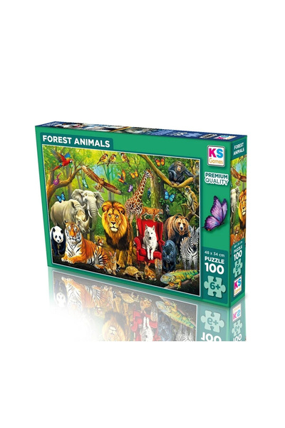 Ks Puzzle 31504 Forest Animals 100 Piece Puzzle