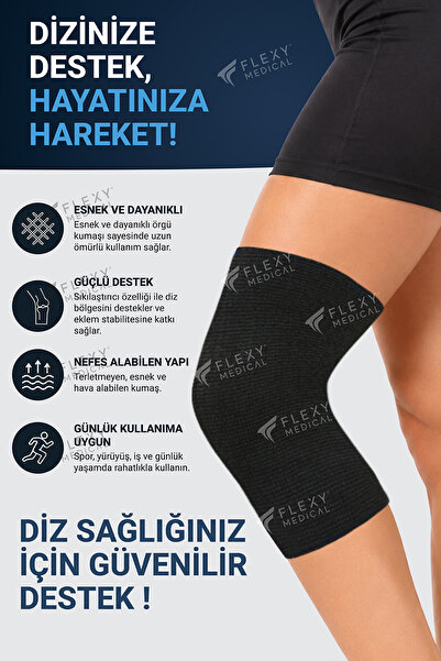Flexy Medical Termal Yün Dizlik Lüx Yün Dizlik 2 Adet