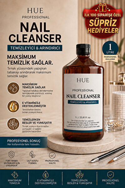 Cosmetics Professional Nail Cleanser E Vitamini ile Desteklenmiş 1 Litre