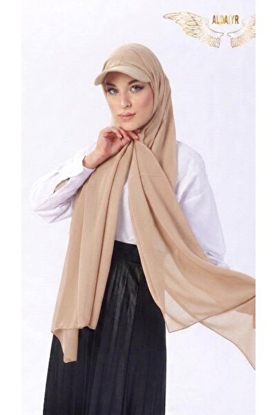 ALDAIYR Ready-Made Shawl Hijab with Hat and Bonnet Sandy