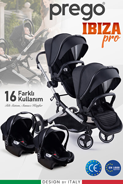 Prego Ibiza Pro Travel Bebek Arabası + 2 Adet Puset Dahil Tam Set