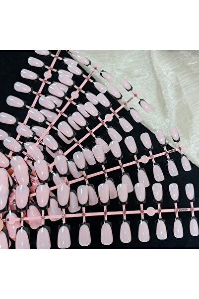 Choice3 4 120pcs Simple Colorful Edge French Tip Fake Nails 12Sizes Medium Sq...