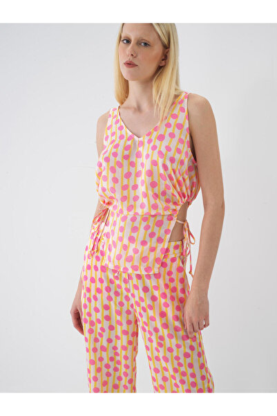 Xint Kadın Pembe Formunu Koruyan Oversize Bluz