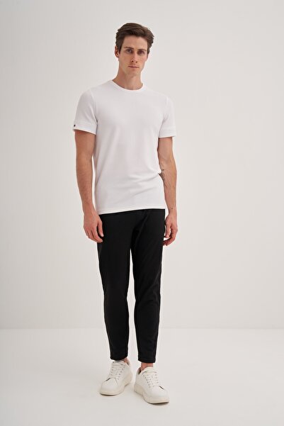Cazador Tricou subțire sport premium pentru bărbați, slim fit, 42020, alb