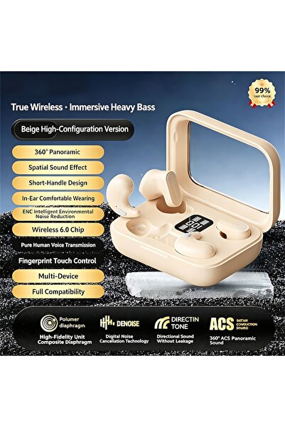 Choice3 سماعات أذن لاسلكية B48 من نوع Open In-ear مع صوت HIFI عميق، سماعة بلو...