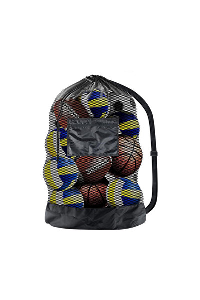 Choice Mesh Bag with Pocket Large Mesh Ball Bag Drawstring Bag for Storage So...