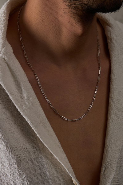 Ricco Jewellery 925 Ayar Gümüş Old Money Ataç Zincir