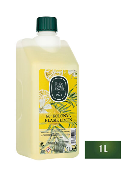 Eyüp Sabri Tuncer Klasik Limon Kolonyası 1 lt - Koruma Kilitli Kapak