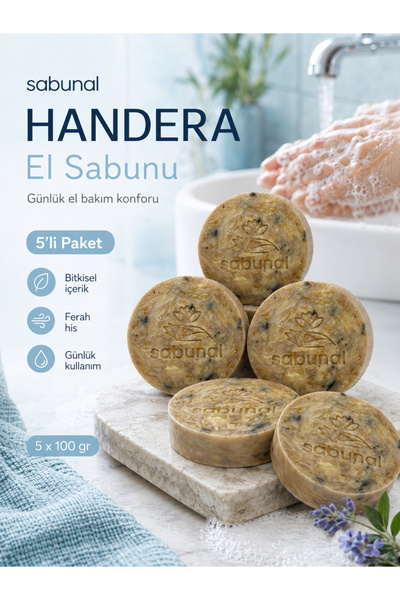 sabunal Handera Hand Soap 5 Pcs - Natural Solid Hand Cleaning Soap for Daily ...