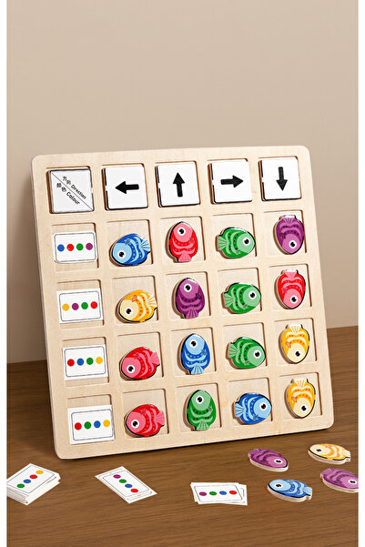 Choice Fish Direction Children's Wooden Montessori Toys Kids Logical Thinking...