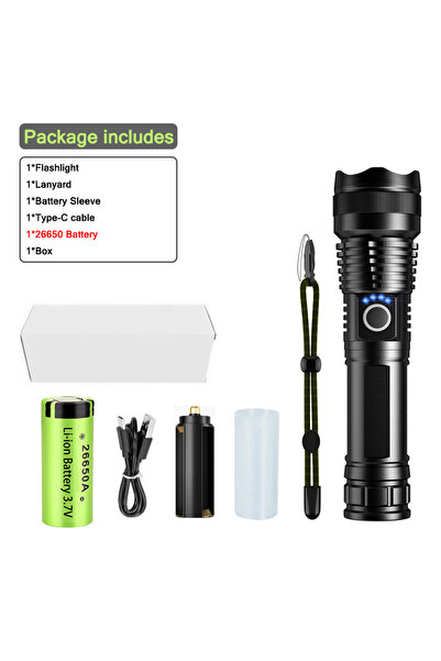 Choice Lithium Ion Battery ZOOM black With 26650 Battery High Power Led Flash...