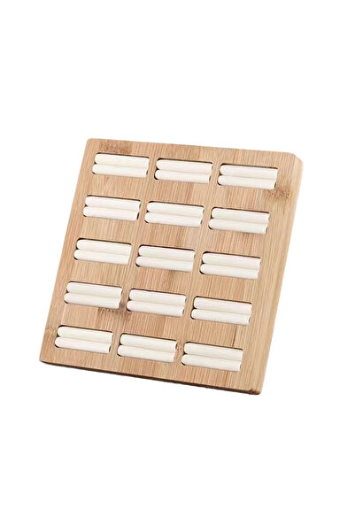Choice WITHE-15 1pc, Bamboo Ring Storage Tray, Used for Jewelry, Earrings, Ri...