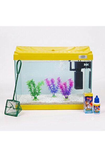 Kanki Pet Akvaryum KP3518 Hazır Set Sarı 35 CM ( 12 Litre )
