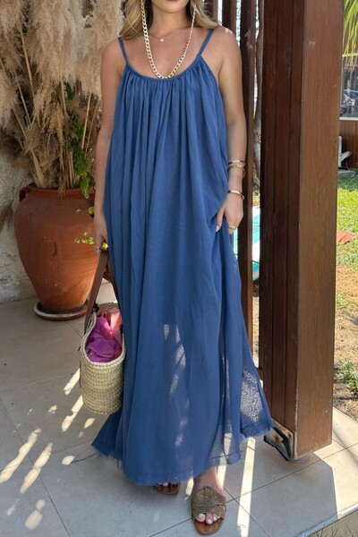 Suziş Squished Collar Strap Dress 3173