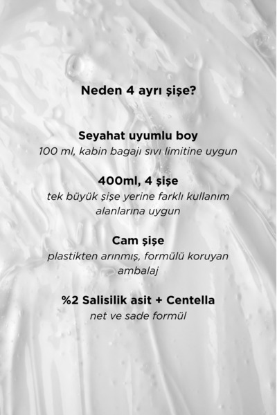 Leef Clean and Cleanser Jel – %2 Salisilik Asit + Aloe Vera, Gözenek Temizleyici, Su Bazlı, Kokusuz, 400 ml