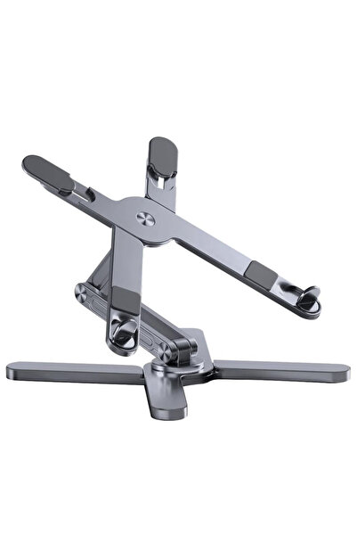 Choice Gray Foldable Laptop Stand 360°Rotation Notebook Table Aluminum Alloy ...