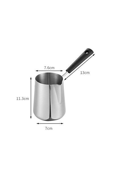 Choice 600ml Long Handle Turkish Coffee Pot with Pouring Spout Stainless Stee...
