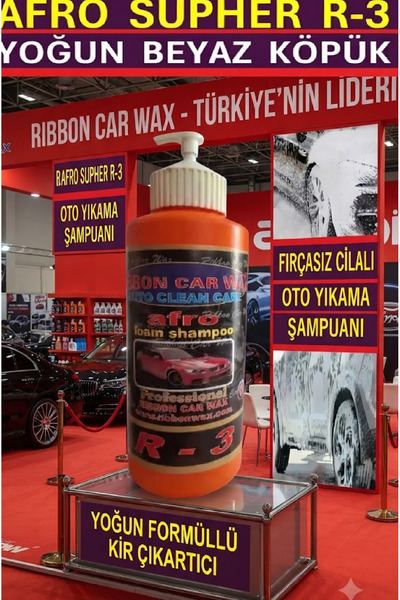 RB AFRO SUPHER R-3 FIRÇASIZ CİLALI OTO YIKAMA ŞAMPUANI -BEYAZ KÖPÜK --1 KG-- OTO ŞAMPUANI