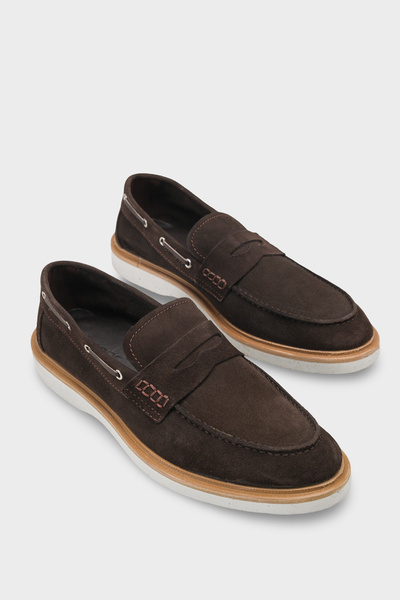 Capone Outfitters Danny Genuine Leather Suede Men's Loafer Shoes with Genuine...