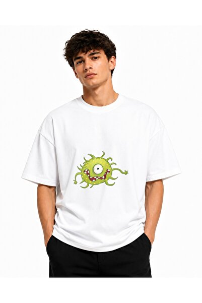 Inscriptie Tricou Unisex Bumbac Premium Casual " Cartoon corona virus "