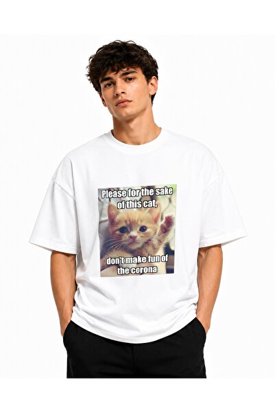 Inscriptie Tricou Unisex Bumbac Premium Casual " Don’t make fun on the corona "