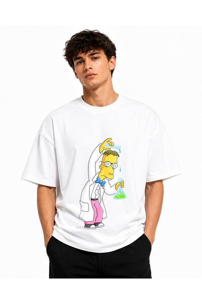 Inscriptie Tricou Unisex Bumbac Premium Casual " Simpsons scientist "