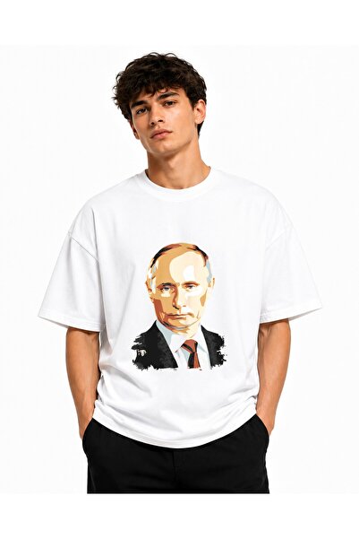 Inscriptie Tricou Unisex Bumbac Premium Casual " Vladimir Putin color "