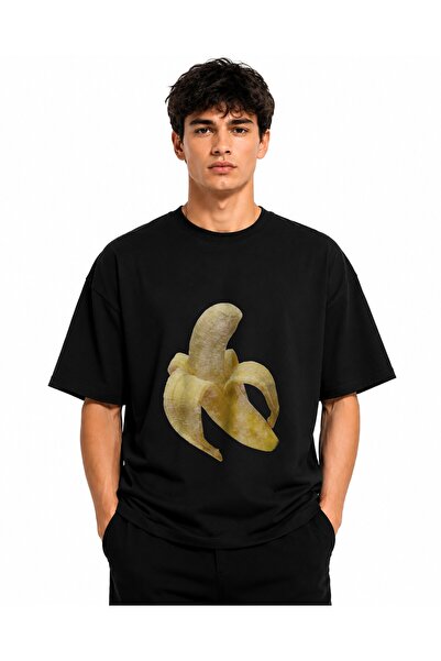 Inscriptie Ουνισέξ Βαμβακερό T-Shirt Υψηλής Ποιότητας  "Μπανάνα με Φρυδιασμέν...