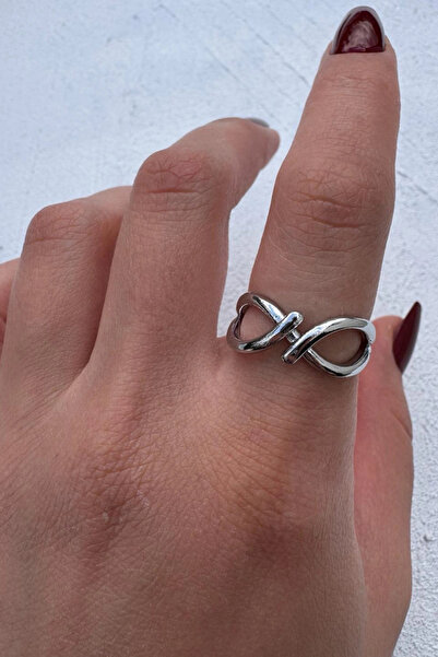 Leo'Stone Polished Series Infinity Form Adjustable Women's Ring