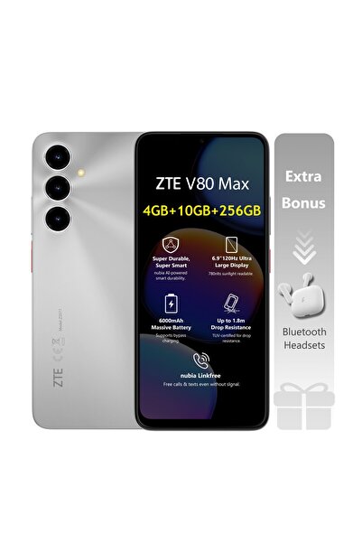 ZTE هاتف V80 Max بشاشة 6.9 بوصة عالية الدقة+ بمعدل تحديث 120 هرتز، ذاكرة وصول...