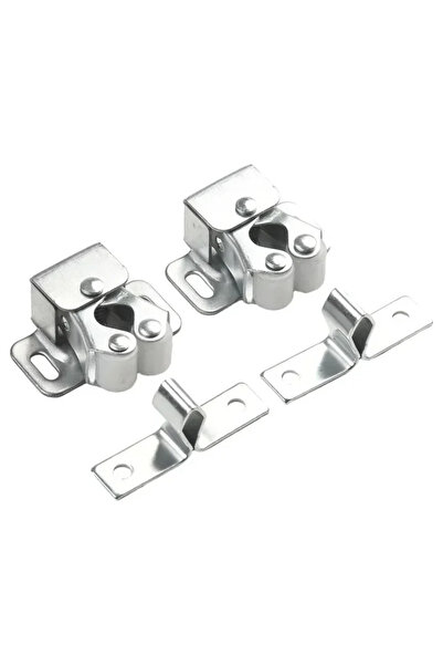 Choice Silver 2 pairs Home Wardrobe Magnetic Door Latch Spring Loaded Cabinet...