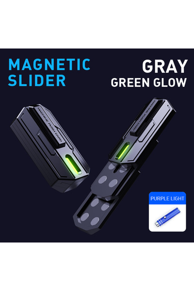 Choice Gray-green EDC Luminous Slider Fingertip Fidget Toy Metal Fingertip Sp...
