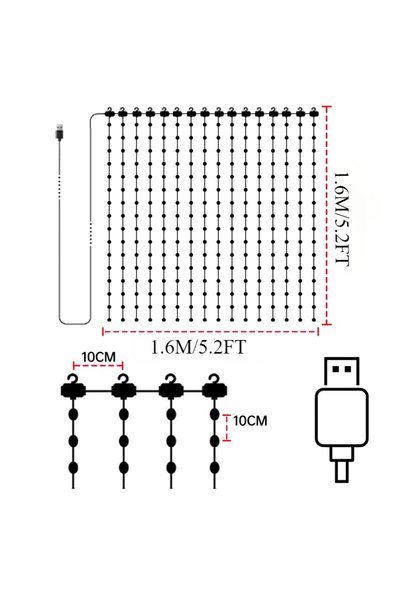 Choice 1PC Curtain Lights 1.6M X 1.6M 256LEDS 1/2PCS Smart Curtain Lights RGB...