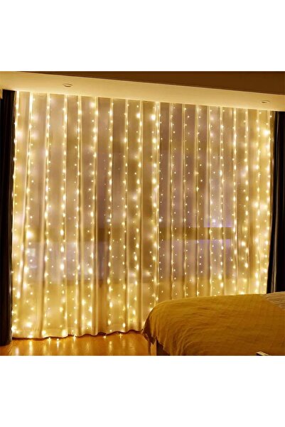 Choice 3x3M 300LEDs Warm White 3/6M USB LED Curtain 8Modes Remote Control Str...