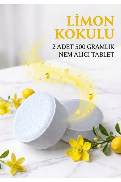 Saban 2x500 Gram - Limon Kokulu, Nem Alıcı Rutubet Ve Küf Önleyici Yedek Tablet